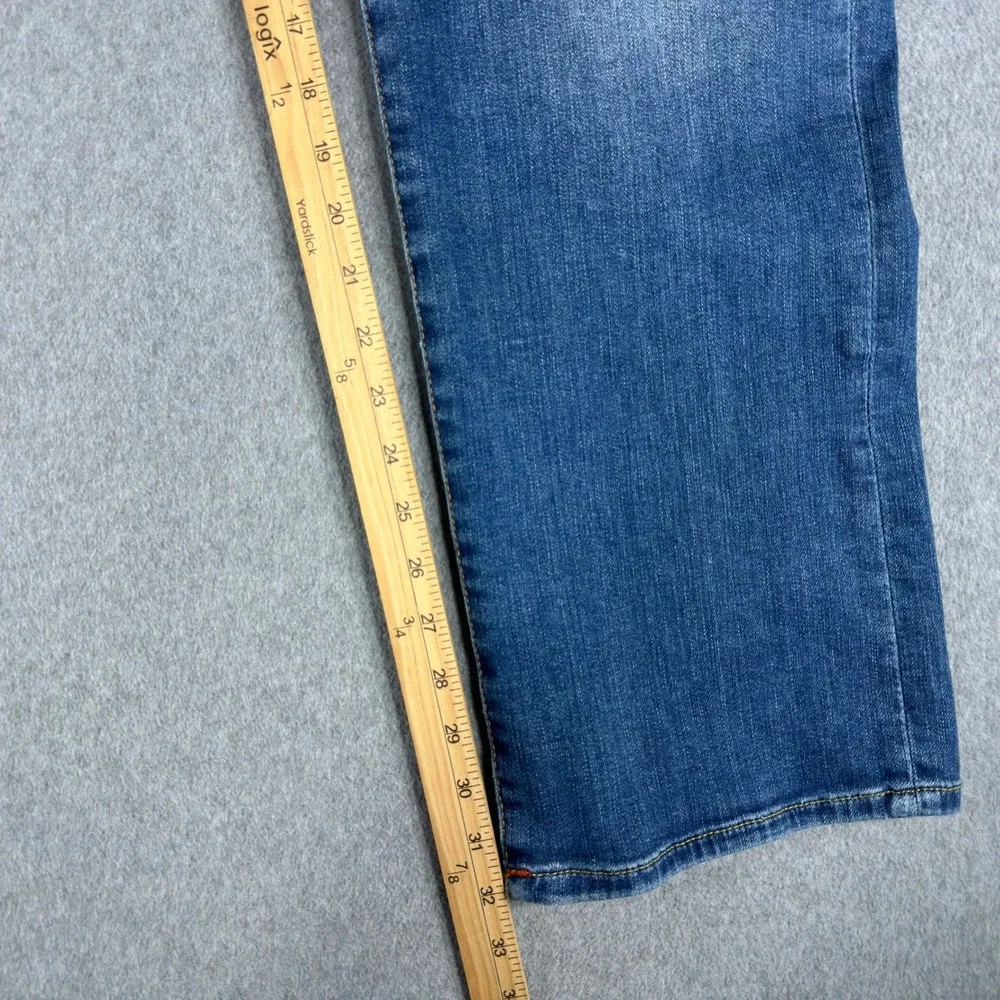 True Religion Jeans Mens 42x32 Blue Ricky Relaxed Straight Flap Pockets Denim